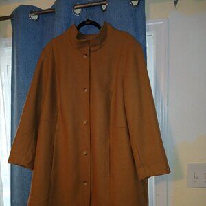 Plus Size Wool Blend Land's End Pea Coat